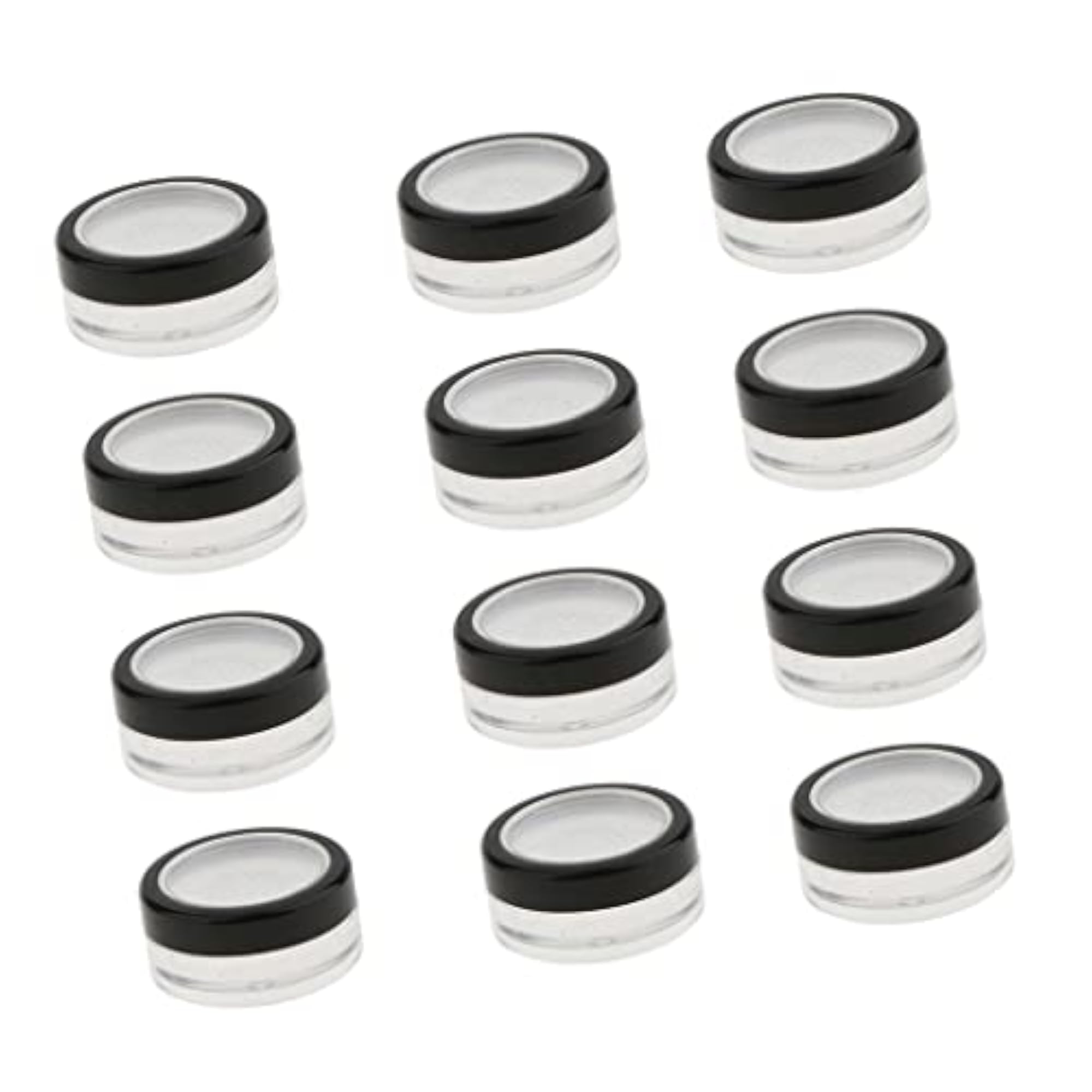3x12PCS Plastic Empty Loose Powder Jar Pot Box Cosmetic Container